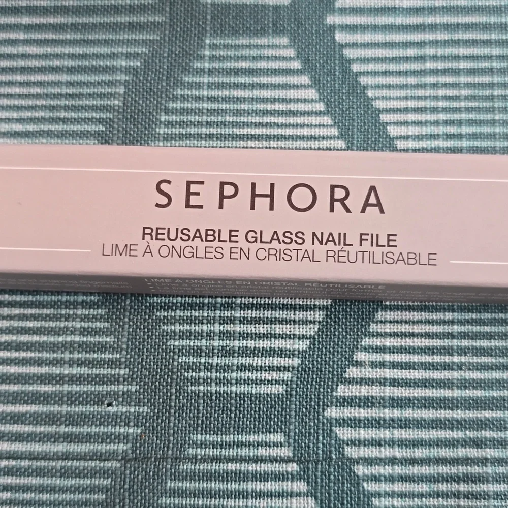 SEPHORA BRAND REUSABLE TRAVEL JAR SET, GLASS NAIL FILE AND SPONGE BUNDLE_4